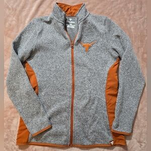 FanaticsTexas Longhorns Block Party Fleece Full-Zip Sweater Heather Gray Medium